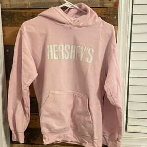 Gildan Pink Hoodie with White Print